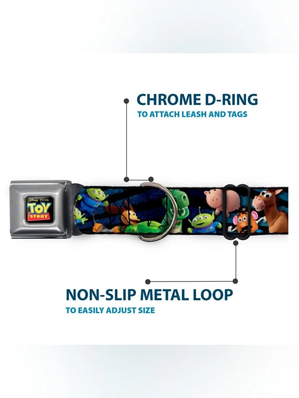 Buckle Down Disney Toy Story Collar And Leash Bundle